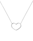 white gold heart necklace