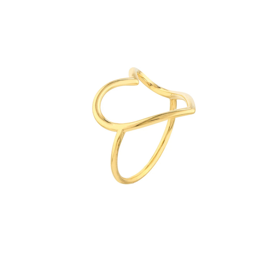 14K Solid Gold Large Heart Ring Women’s Jewelry – Real 14K Gold Love Ring