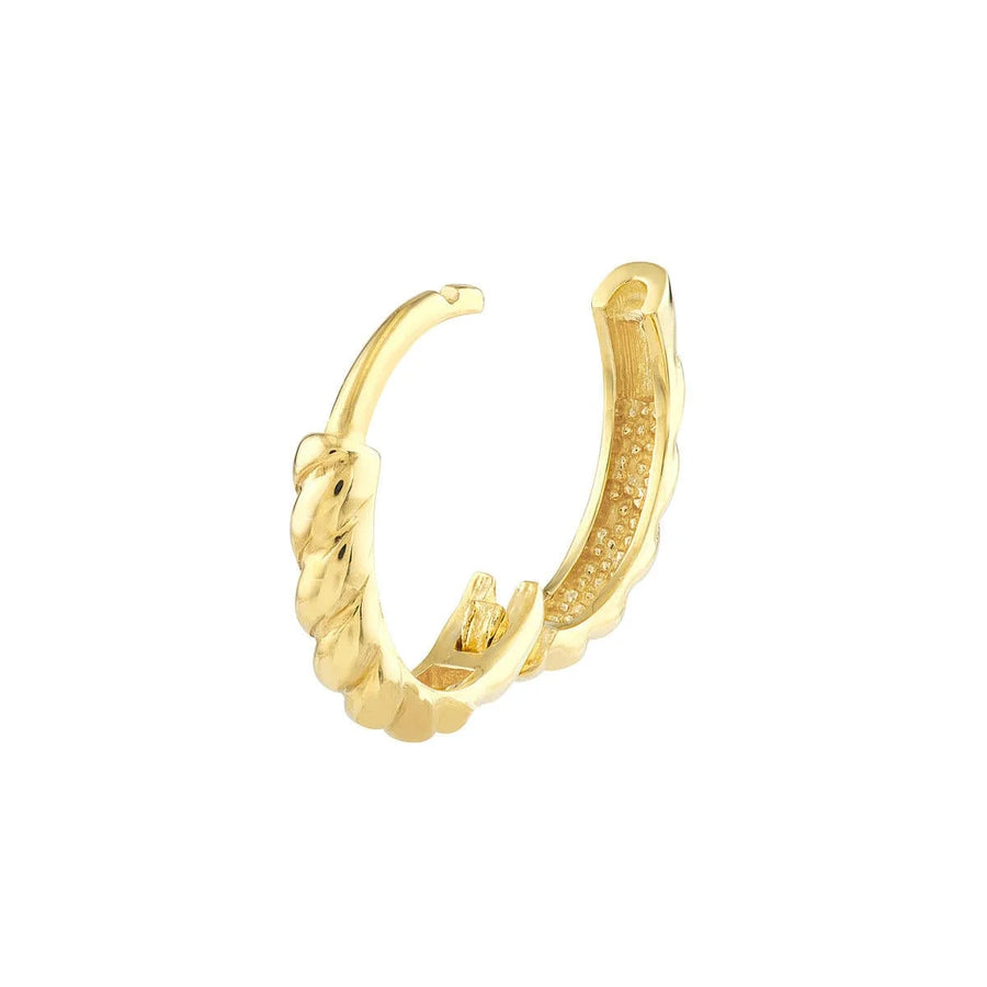 14k gold huggie hoop earrings
