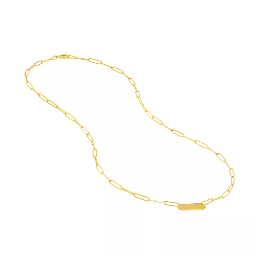 gold paper clip necklace