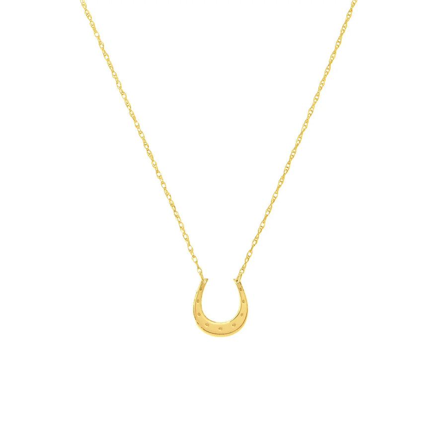 horseshoe gold necklace