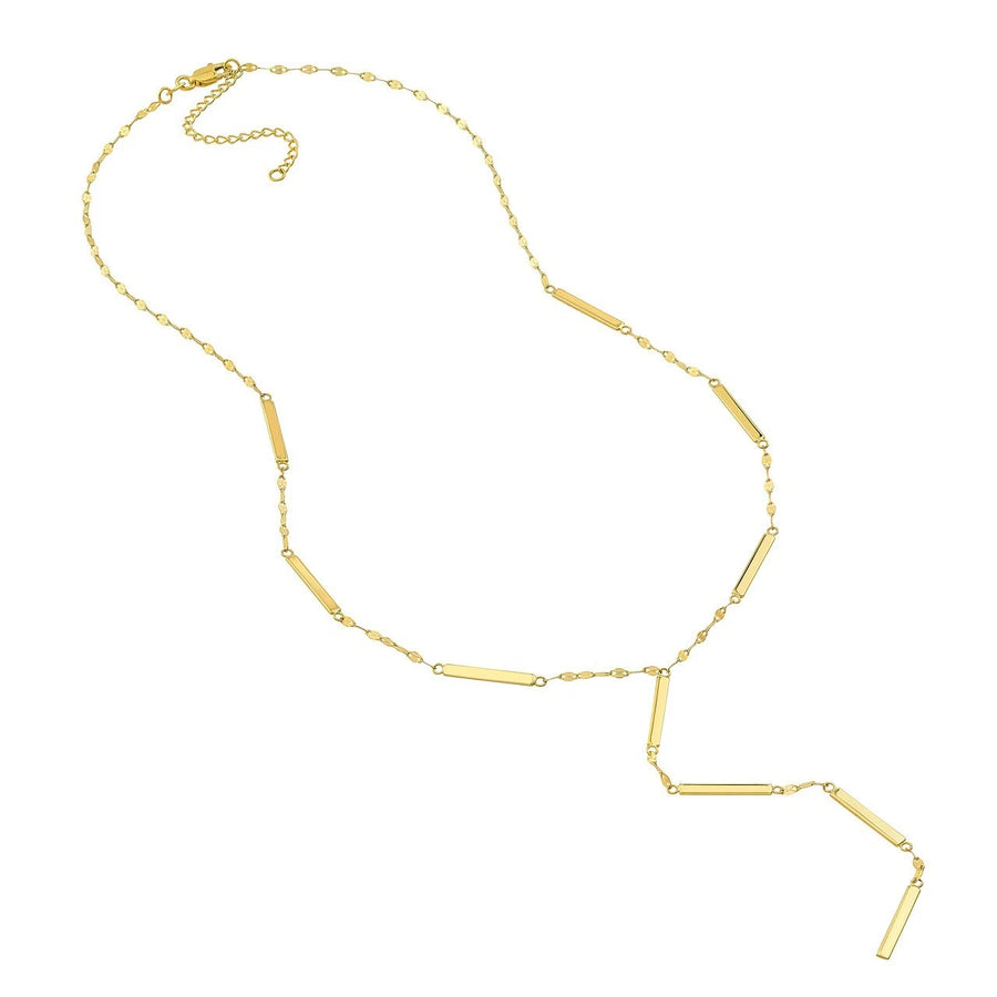 Delicate Y necklace with adjustable chain and lobster clasp