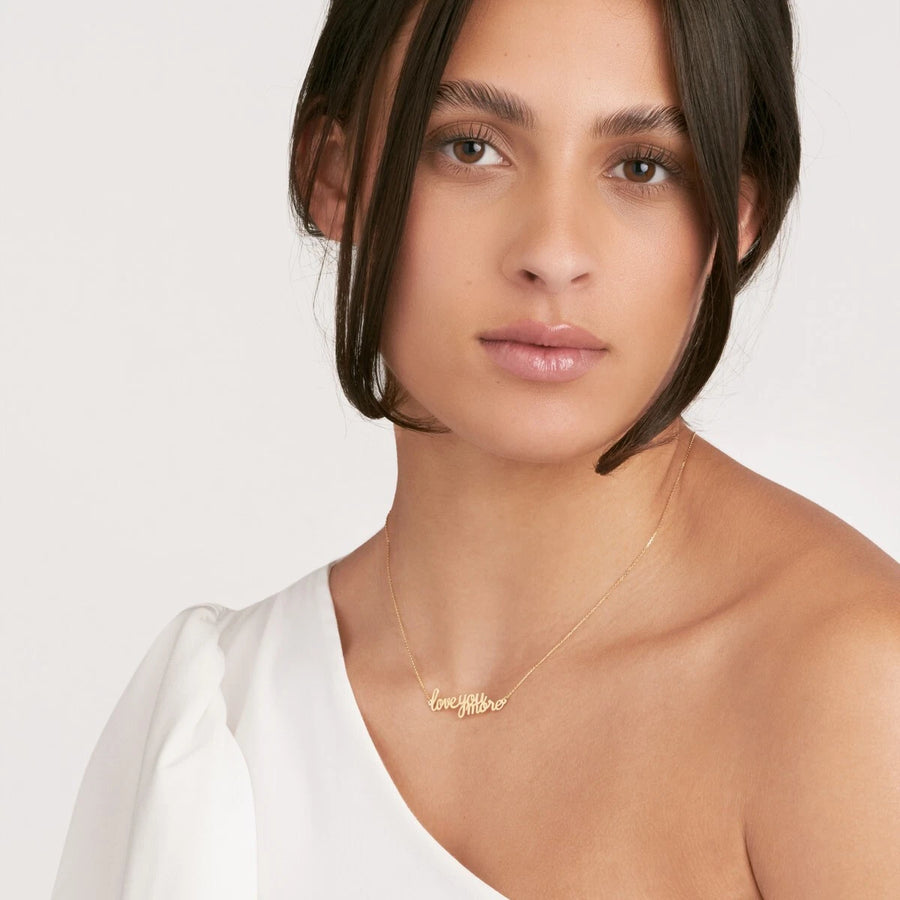 Love You More necklace in 14K solid yellow gold