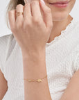 14k gold heart bracelet