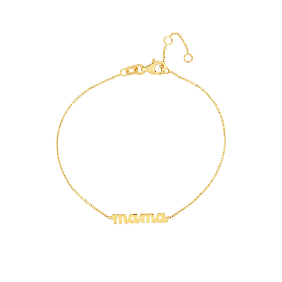 14k gold mama bracelet