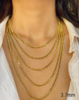 cuban link 14k solid gold chain