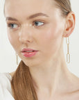 gold paperclip earrings