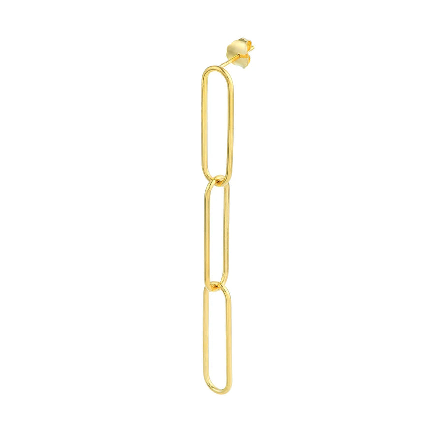 gold link earrings