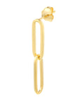 paperclip earrings 14k yellow gold