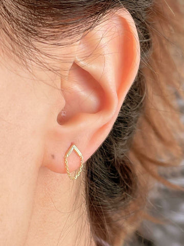 14K Solid Gold Chevron Earrings, Chevron Stud Earrings, 14K Gold Earrings For Women, Chain Stud Earrings, Drop Stud Earrings, Chain Stud Earrings, Chain Drop Earrings, Dangle Chain Earrings, 14K Gold Earrings, Unique Earrings, 14kt Gold Earrings, Real Gold Earrings, Dainty Gold Earrings, Minimalist Earrings, Delicate Earrings For Women, Simple Gold Earrings, Everyday Earrings.