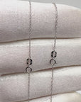 10k solid white gold twisted rope chain 0.8mm and 1mm with spring ring clap