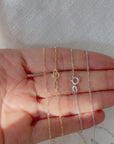 14K Yellow and White gold Figaro chains with spring ring clasp