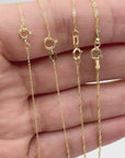 14K Solid Gold Singapore Chain