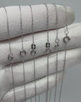 Solid 10K White Gold Twisted Rope Chain Necklace