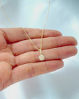 Guardian Angel Pendant Solid Yellow Gold Religious Jewelry