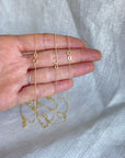 14K Gold Baby Curb Chain with Spring Ring Clasp
