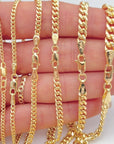 14k solid gold cuban link chain