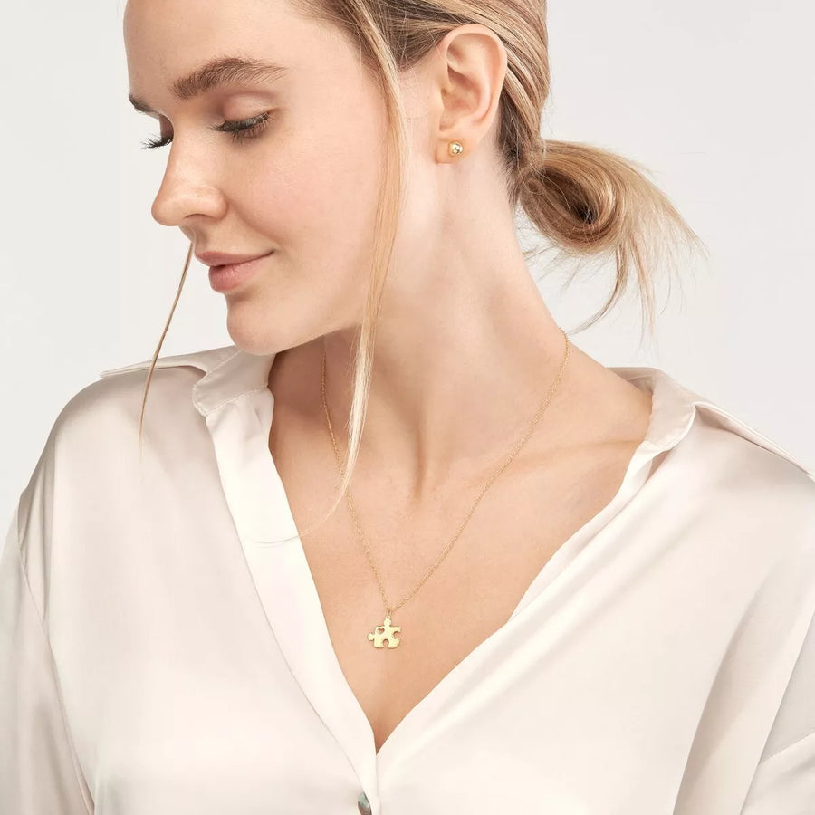 14K gold puzzle necklace