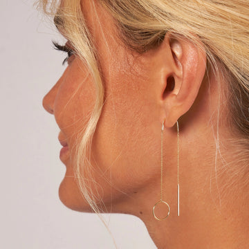 14k gold threader earrings