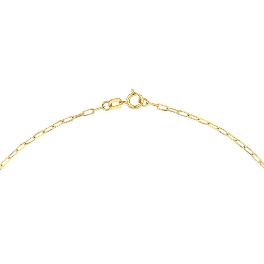 14k gold paperclip chain necklace
