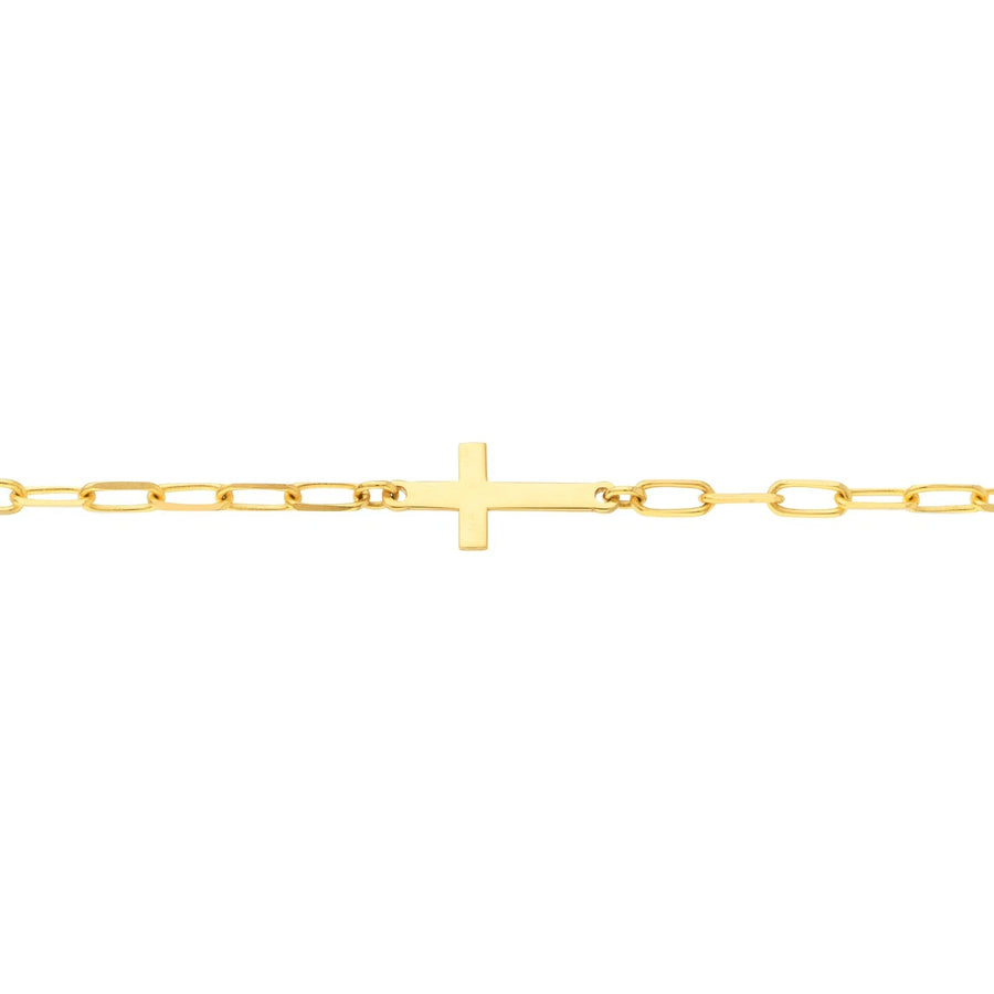Minimalist Religious Anklet 14K Solid Gold