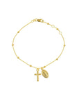 gold virgin mary bracelet