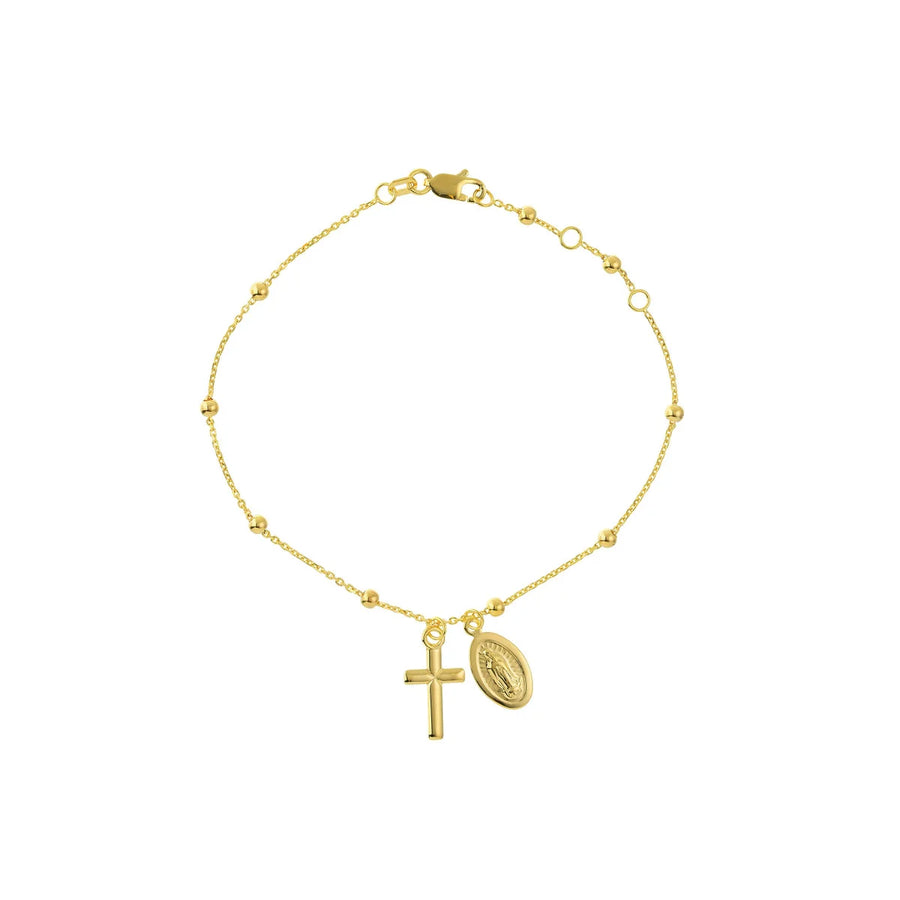 gold virgin mary bracelet