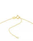 gold round pendant necklace