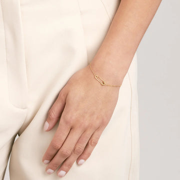 safety pin bracelet gold