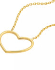 14k gold heart necklace