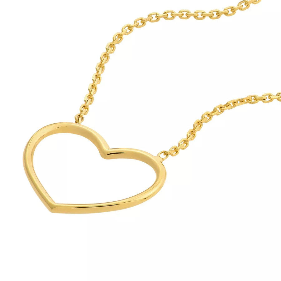 14k gold heart necklace