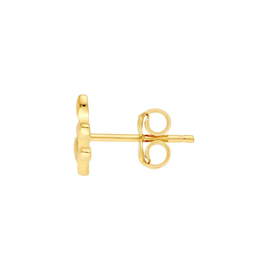 Elegant leaf branch earrings real solid gold for her