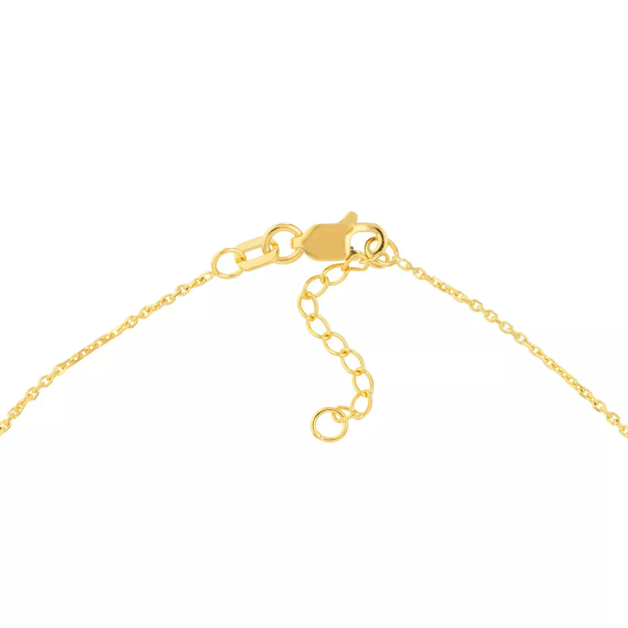 Elegant 14K Solid Gold Beaded Foot Bracelet with Lobster Clasp