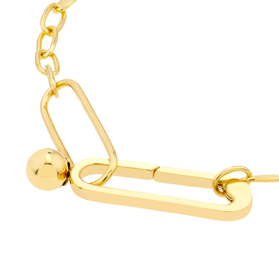 14k gold paperclip bracelet