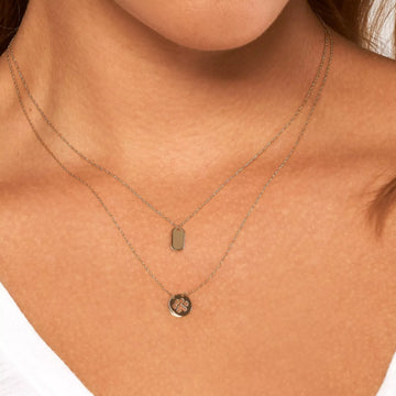 14k gold dog tag necklace