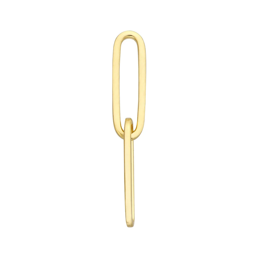 gold paper clip earrings