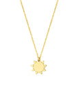 14k gold sunburst necklace