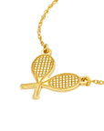 14k solid gold tennis necklace