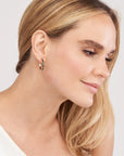black enamel hoop earrings