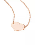 rose gold heart necklace