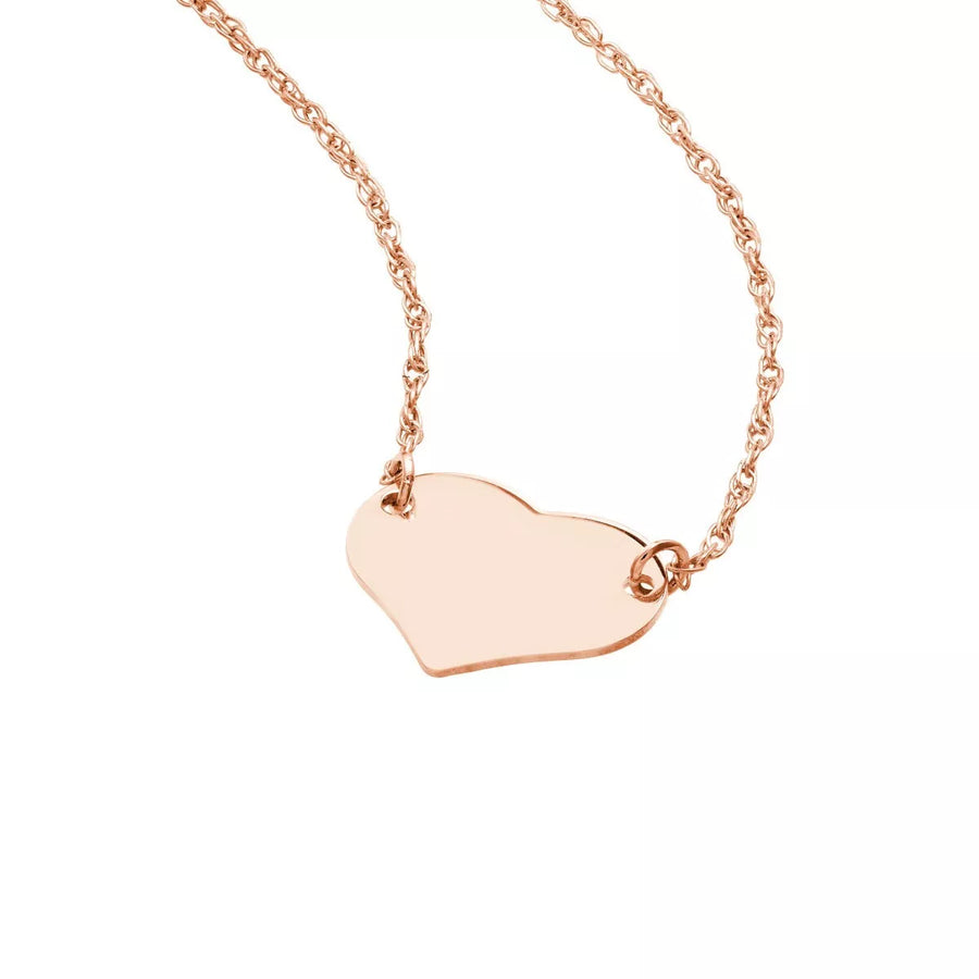 rose gold heart necklace