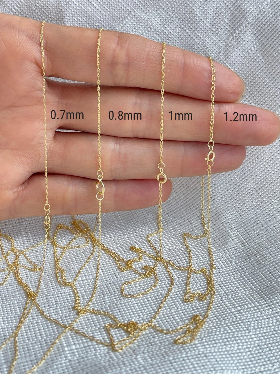 Elegant 14k gold rope chain with spring ring clasp - minimalist jewelry for her
