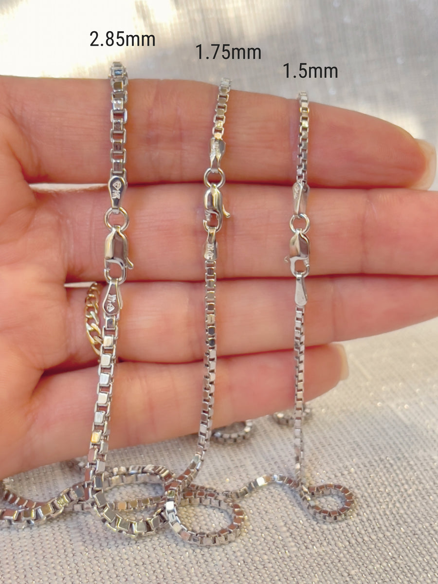 white gold chain necklace