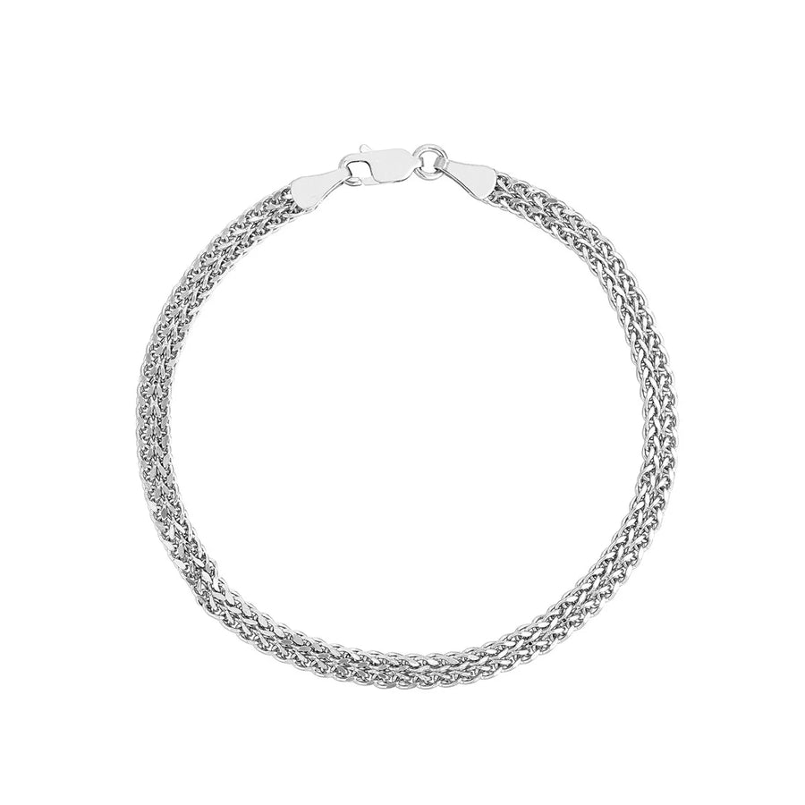 white gold wheat bracelet