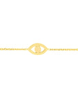 solid gold evil eye bracelet