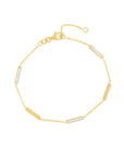 white enamel gold bracelet