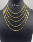 2.8mm 14K Gold Necklace For Women