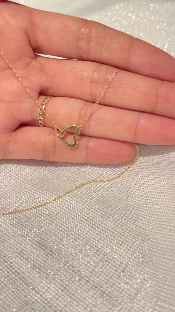 heart necklace gold