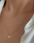 gold horseshoe necklace