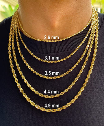 gold rope chains for men